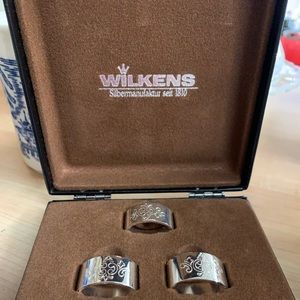 Set 6 Wilkens Danish Silver Plated Napkin Rings